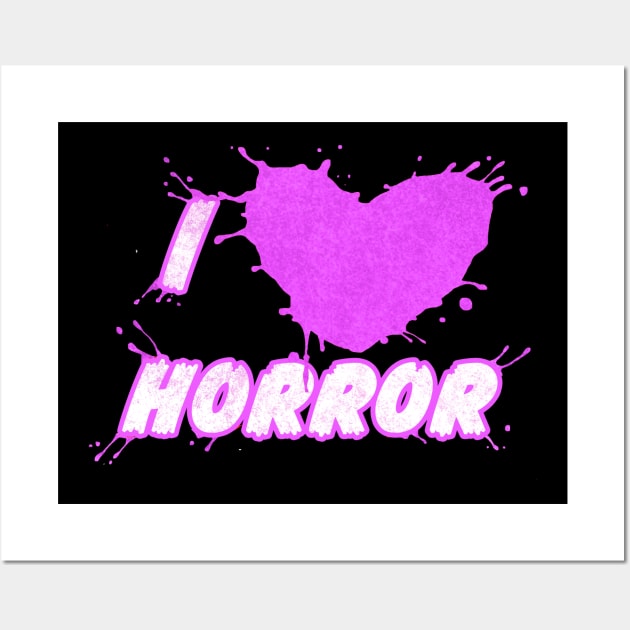 I Heart Horror Splatter pastel goth kawaii Wall Art by xenotransplant